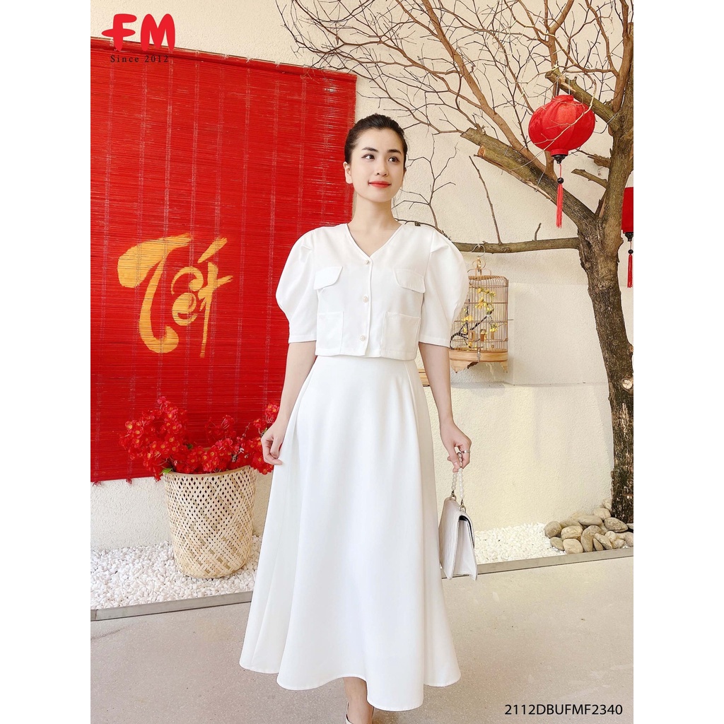 Set Chân Váy Dài + Áo Kiểu Tay Lỡ Hàng Thiết Kế Cao Cấp Thương Hiệu  FM STYLE 211223433