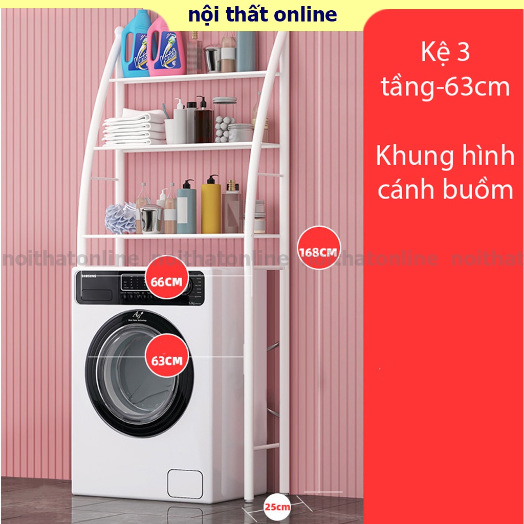 Kệ sau máy giặt, kệ bồn vệ sinh sắp xếp đồ đạc gọn gàng, thông minh chất liệu bền đẹp tăng diện tích để đồ