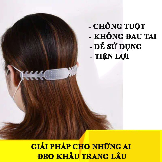 [Mới Nhất] Dây Đeo Khẩu Trang Có Móc Cài Co Giãn Đàn Hồi Chống Đau Tai Dễ Chịu Nhất Phù Hợp Mọi Đối Tượng - QueeStore