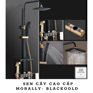 Sen cây CAO CẤP MORALLY- BLACKGOLD chất liệu đồng sơn tĩnh điện Phong cách Châu Âu cổ điển  TĂNG ÁP bát sen