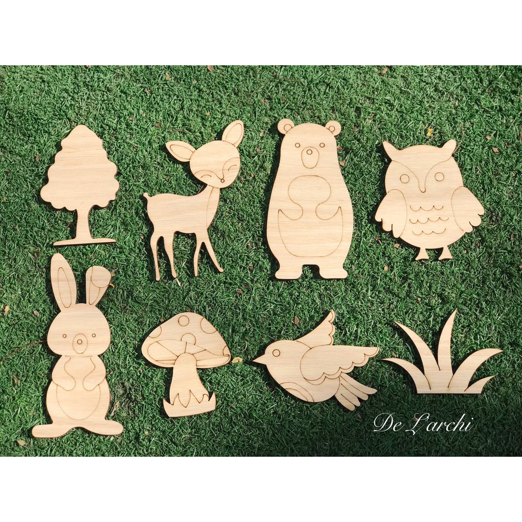 Set tô màu cho bé bằng Gỗ chủ đề khu rừng