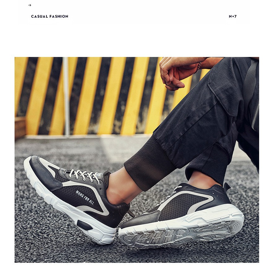 Giày Sneaker Nam TKTMS20 Giày Thể Thao Nam  Siêu Thoáng Hỗ Trợ Tăng Chiều Cao Chính Hãng TKT STORE Size (39-43) | WebRaoVat - webraovat.net.vn