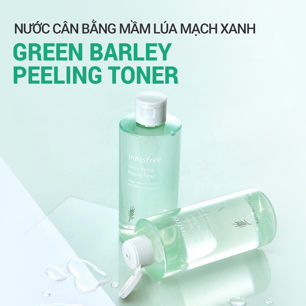 Nước Hoa Hồng tẩy tế bào chết từ lúa mạch xanh innisfree Green Barley Peeling Toner 250ml