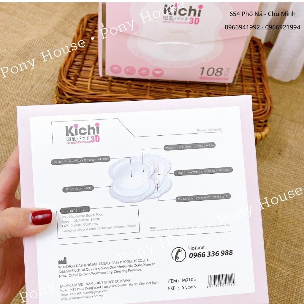 Miếng Lót Thấm Sữa Kichi 108 Miếng Siêu Thấm Hút, Chống Tràn, An Toàn Cho Mẹ Sau Sinh
