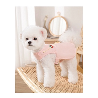Áo kiểu hàng thiết kế cao cấp cho thú cưng - Áo váy cho chó mèo hình quả dâu tây kèm theo túi thỏ đeo điệu đà