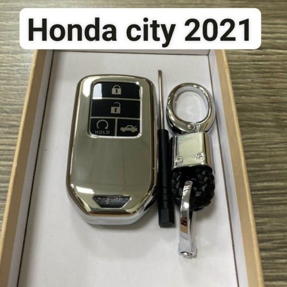 Ốp Chia Khóa Tráng Gương Xe Honda CITY, CIVIC, BRIO, CRV, HRV, BRV, Jazz... kèm móc treo