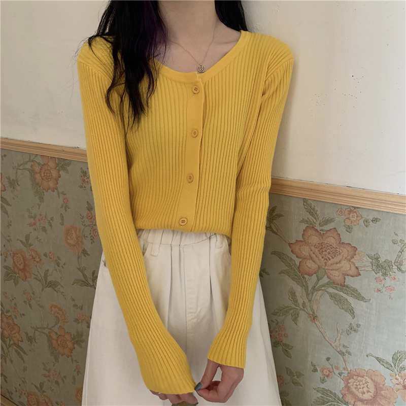 Áo Khoác Cardigan Tay Dài Phối Nút Phong Cách Hàn Quốc Cho Nữ | BigBuy360 - bigbuy360.vn