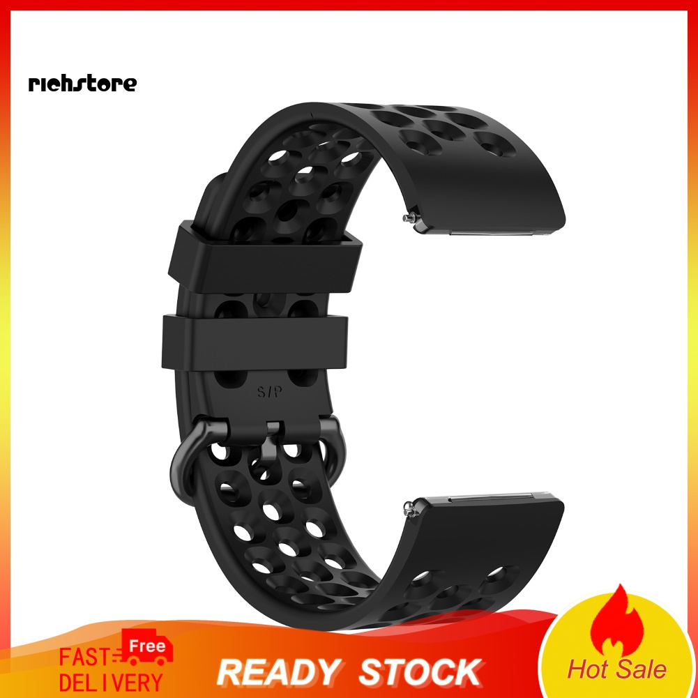 Dây Đeo Silicone 23mm Thay Thế Cho Đồng Hồ Fit-bit Versa 2 Lite