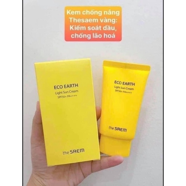 Kem chống nắng The SAEM Eco Earth Power Pink Sun Cream