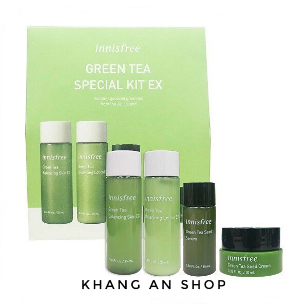 Bộ dưỡng da dùng thử Innisfree Trà Xanh Green Tea Special Kit EX Set (4 món)