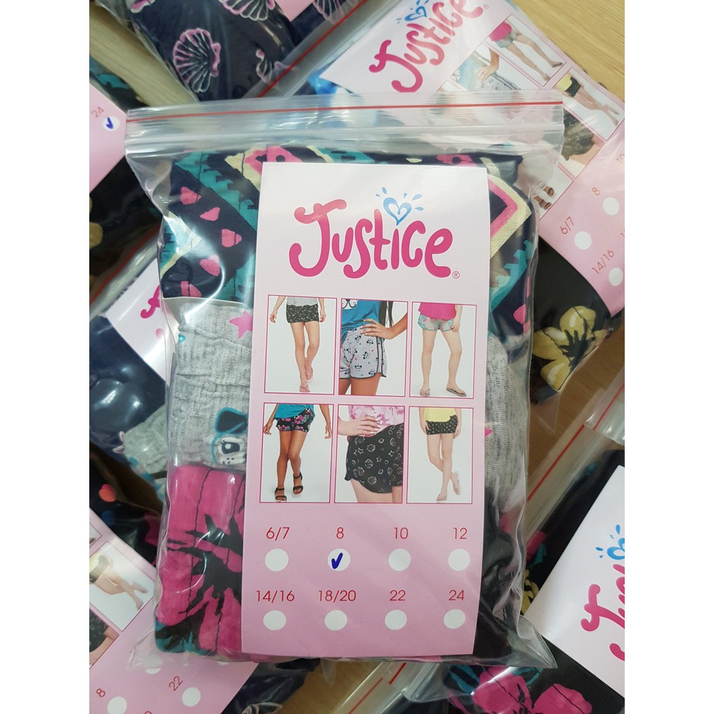 Quần short thun xuất xịn JUSTICE mẹ và bé gái