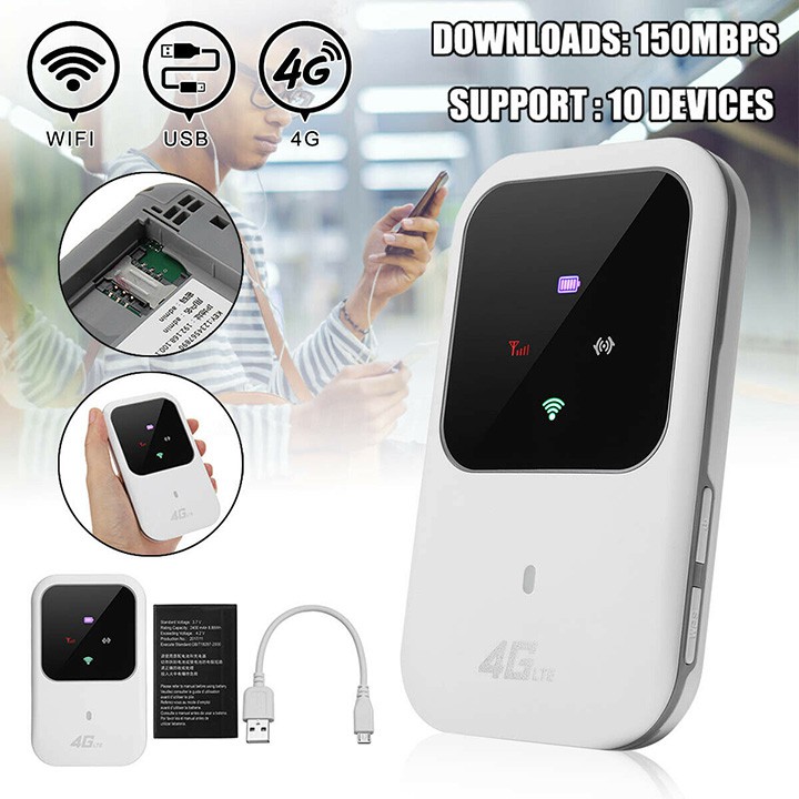 Combo BỘ PHÁT WIFI 4G LTE 150Mbps MF7810(M80) + Sim 4g (trị giá 100k)