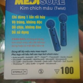Kim chích máu dùng cho máy thử tiểu đường (vô trùng, không đau)