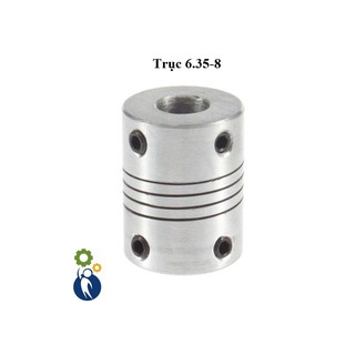 Khớp nối mềm trục 6.35-8, khớp nối co giãn