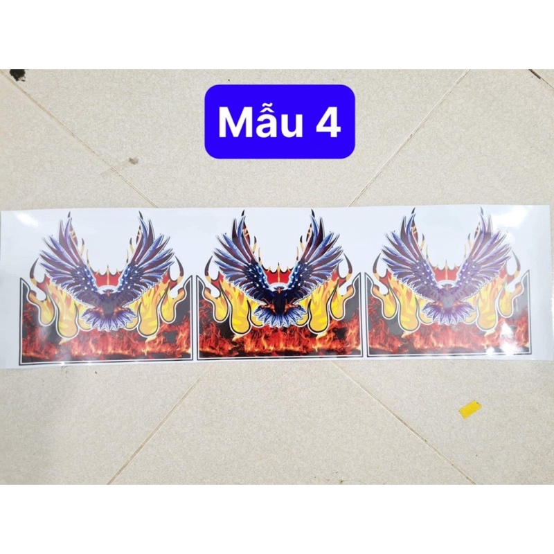 Tem Decal Dán Trang Trí Dè Dán Mõm Các Loại Xe Mẫu 3D Cực Chất