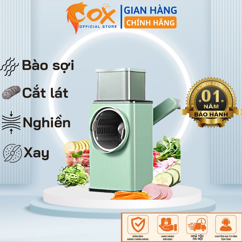 Dụng Cụ Thái Cắt Bào Sợi Rau Củ Quả Đa Năng 4 in 1 bằng thép không gỉ Cỡ Lớn