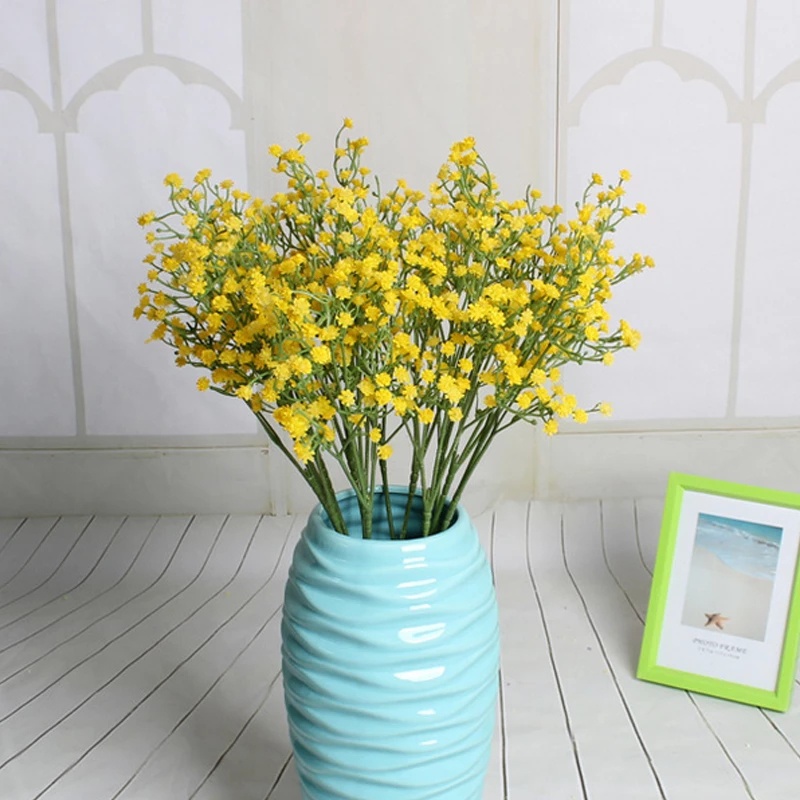 Bó Hoa Gypsophila Giả Bằng Nhựa Nhiều Màu Trang Trí Cho Tiệc Cưới DIY