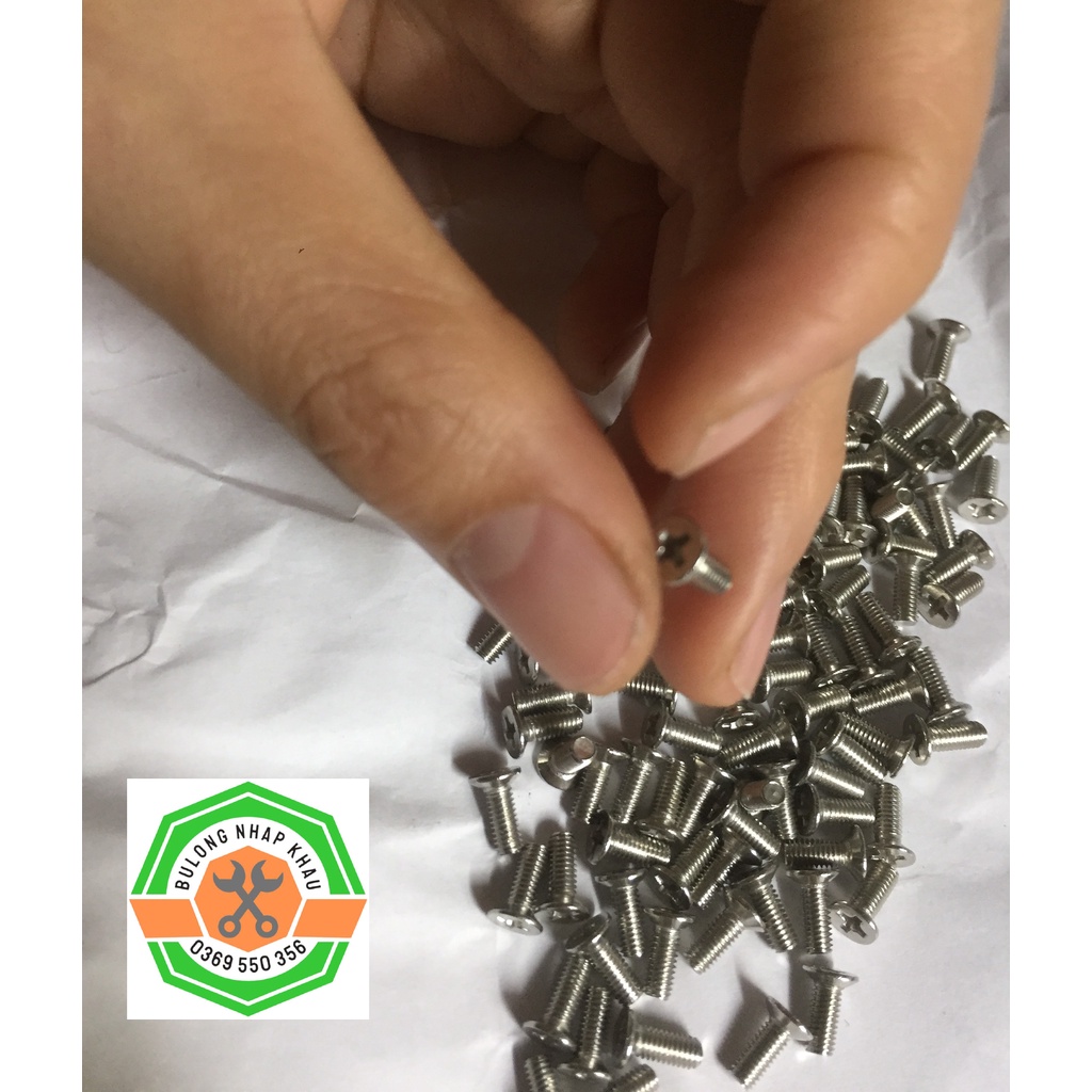 Vít pake,bulong pake đầu bằng inox M5 Combo 100 chiếc