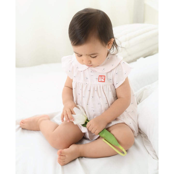 Bộ quần áo cho bé gái Iam Su vải organic cotton nhập Hàn