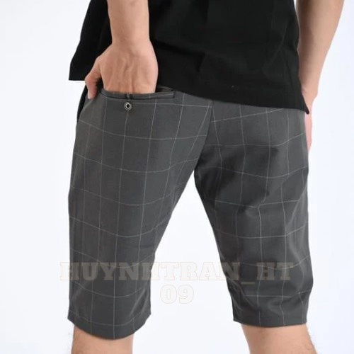 Quần short nam tây caro co giãn 2 chiều cao cấp , quần sọt nam vải cotton trẻ trung thoáng mát_ATH
