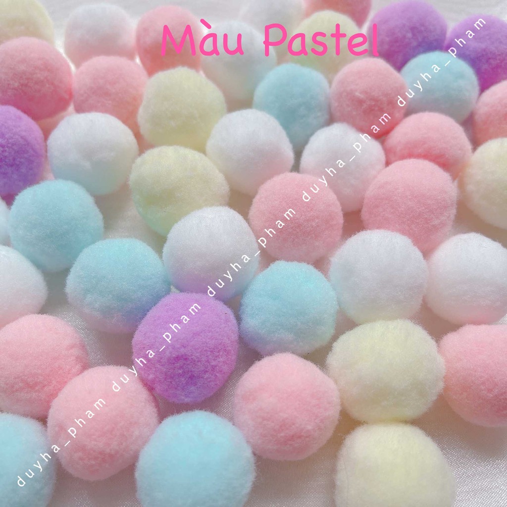 [NHIỀU SIZE]  HẠT POMPOM, HẠT LEN BÔNG