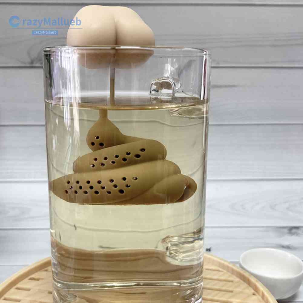 Dụng Cụ Lọc Trà Bằng Silicone Hình Phân Vui Nhộn