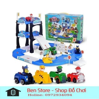 Đồ chơi mô hình biệt đội 4 chú chó cứu hộ parking lot..