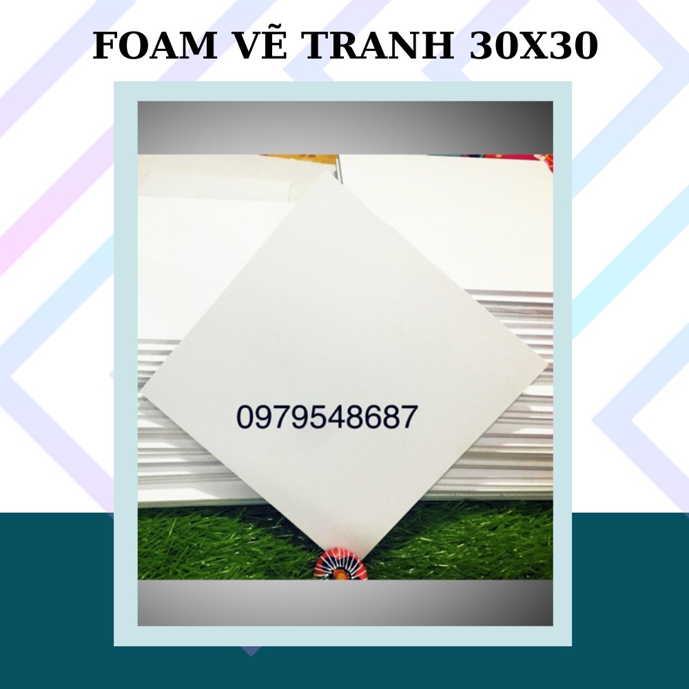 Combo 3 foam làm tranh gắn đá sỏi 30.30
