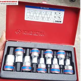 1/2” Bộ đầu tuýp lục giác 9 chi tiết Kingtony 4110PR