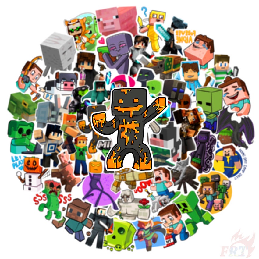 Bộ 100 Cái/Bộ ❉ Minecraft - Series C Trò Chơi Dán Game ❉ Miếng Dán Trang Trí Đa Năng DIY Thời Trang