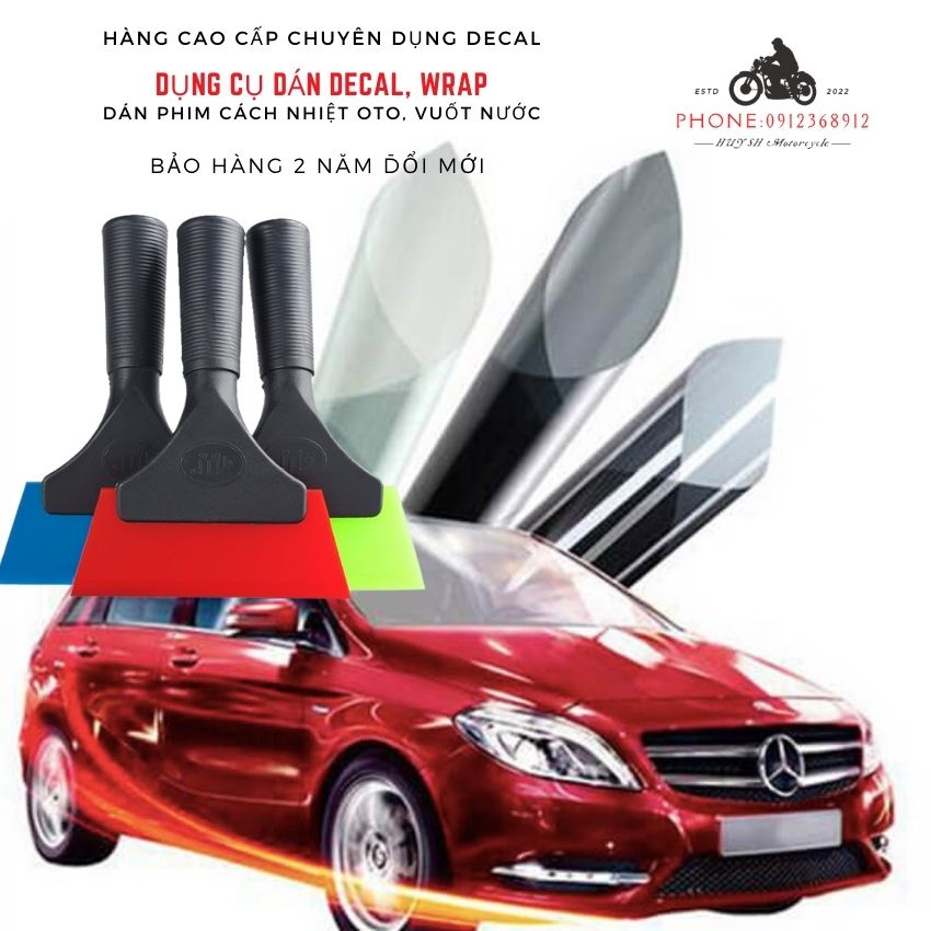 Dụng cụ dán phim cách nhiệt -Gạt Dán Phim Kính Ép Nước - Tay Cần Nhựa Cứng