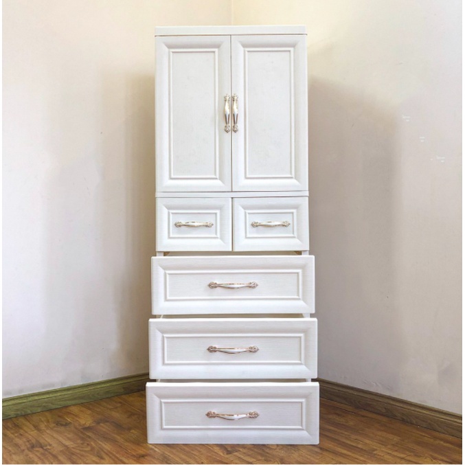 Tủ nhựa đựng quần áo 5 tầng vân gỗ cao cấp 9BABY chính hãng