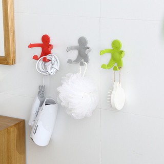 Móc dán tường hình người đa năng nhiều màu - Móc treo dính tường siêu tiện lợi