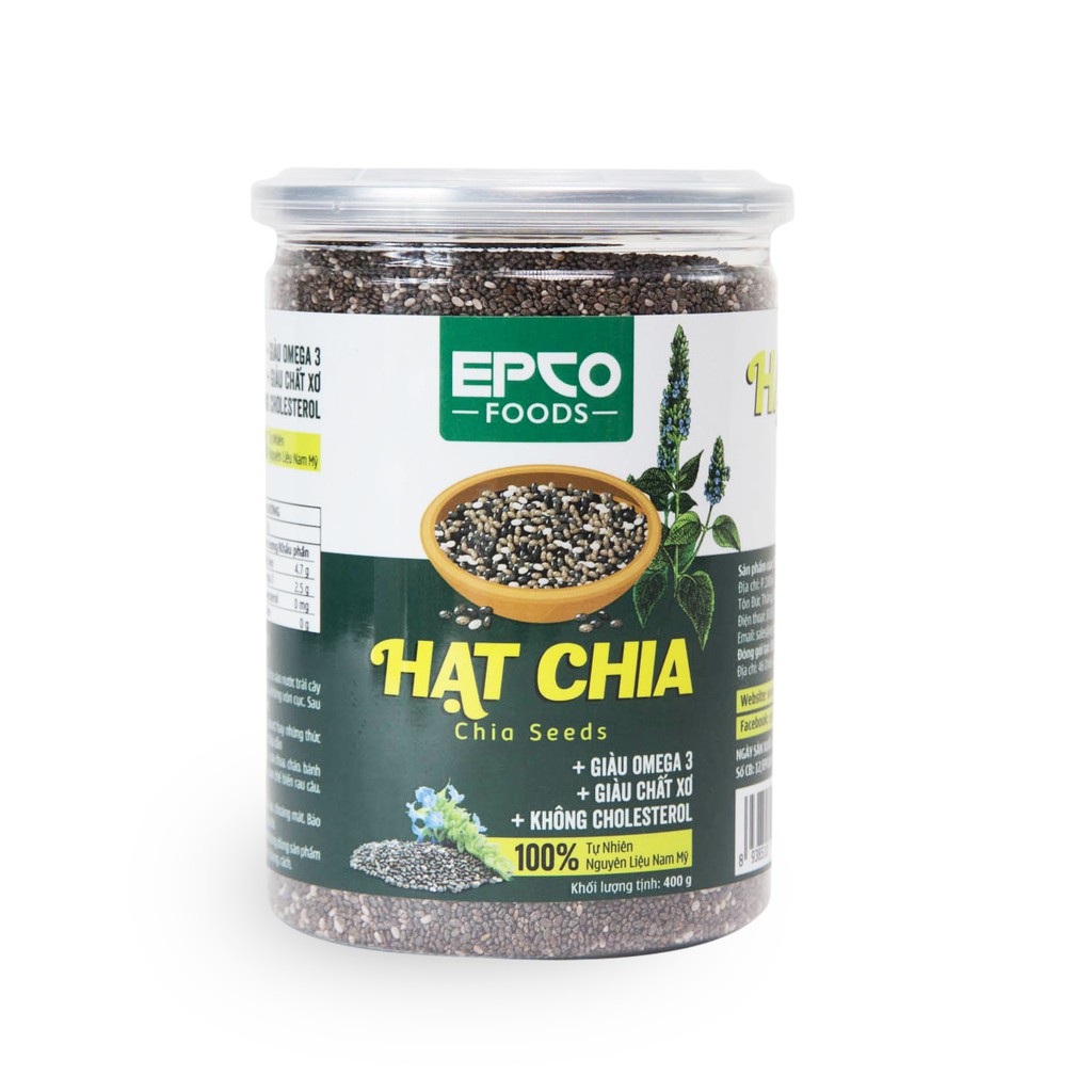 Hạt Chia Nam Mỹ Giảm Cân EPCO Foods (Hũ 400g)