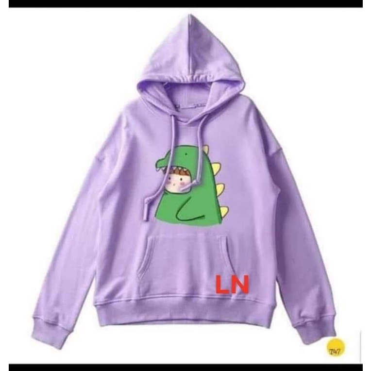 Áo hoodie khủng Long cô gái LN11