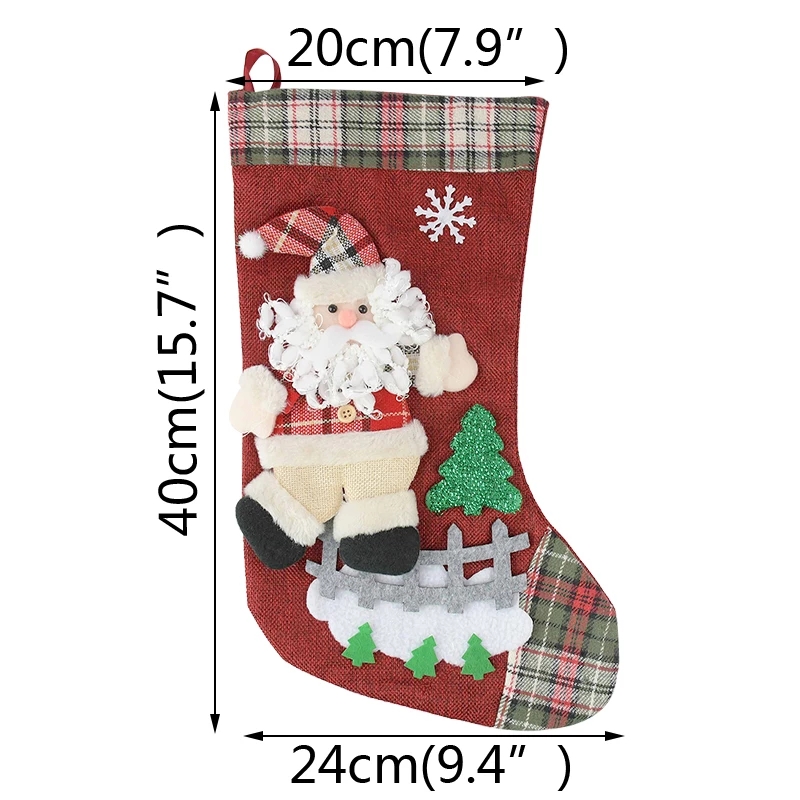 Túi Đựng Kẹo Hình Tuần Lộc / Người Tuyết / Tất Giáng Sinh Trang Trí Cây Thông Noel