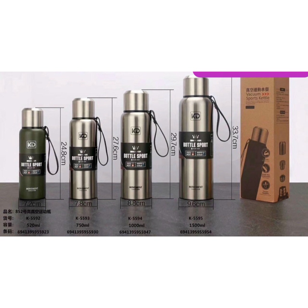 Bình giữ nhiệt Bottle Sport Inox 304 (giữ nhiệt lên đến 24h)