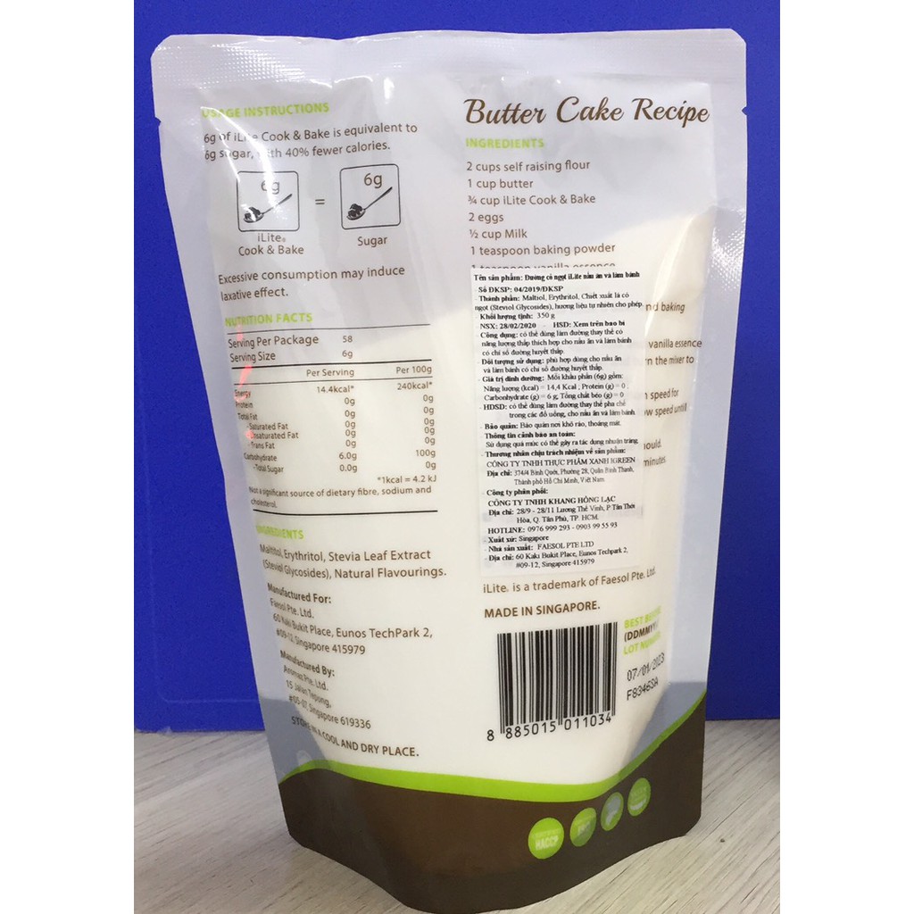 Đường Cỏ Ngọt Nấu Ăn, Làm Bánh - ILite Cook&Bake