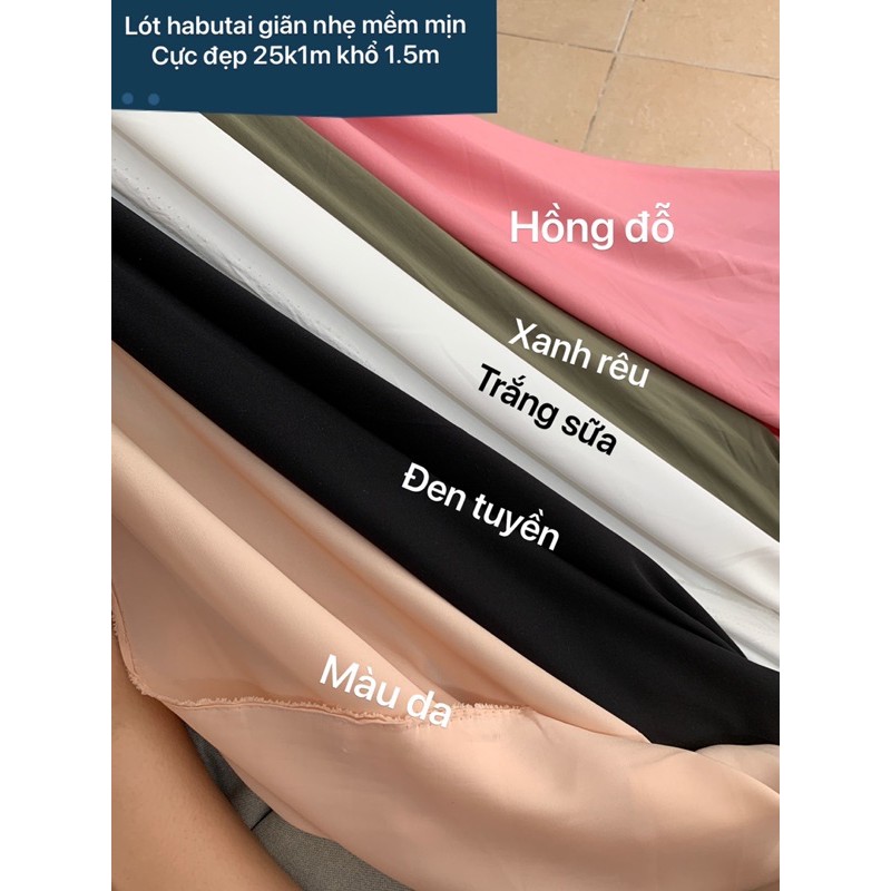 Vải Lót Habutai chất lượng Loại I dày dặn chứ không mỏng dính chuyên lót cho Ren, váy siêu đẹp (27k. 1mi | BigBuy360 - bigbuy360.vn