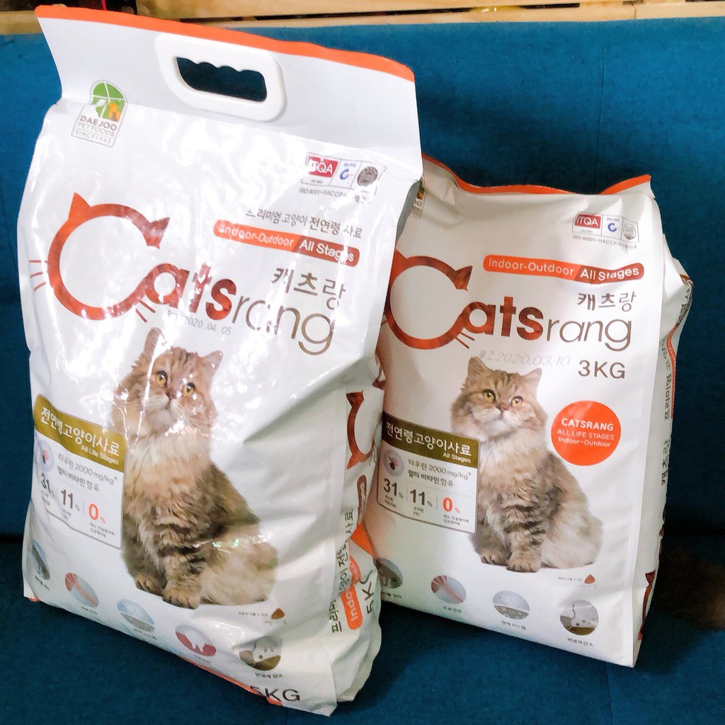 Hạt Catsrang (Túi 1kg) Thức ăn hạt cho mèo mọi lứa tuổi