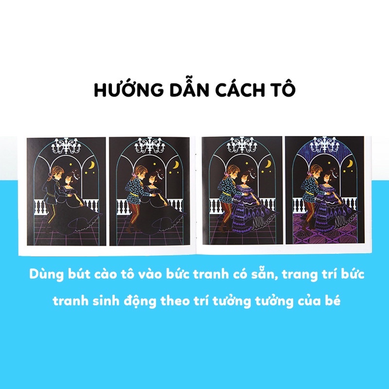 TRANH CÀO NGHỆ THUẬT ĐỘC ĐÁO Scratch art card - Chính hãng Mideer
