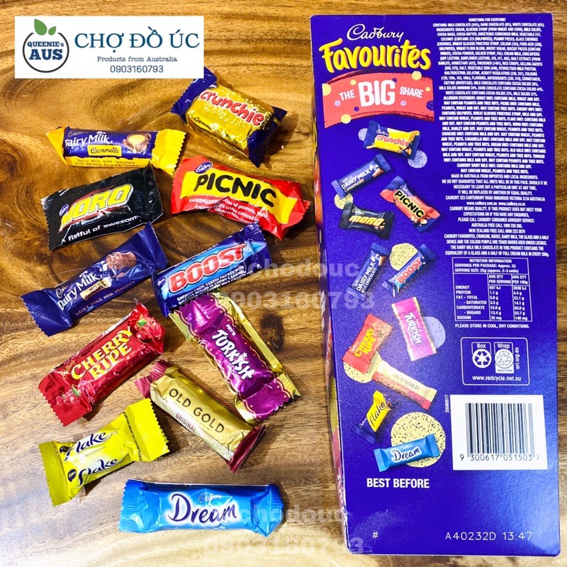Kẹo Chocolate CADBURY FAVOURITES - nhập Úc