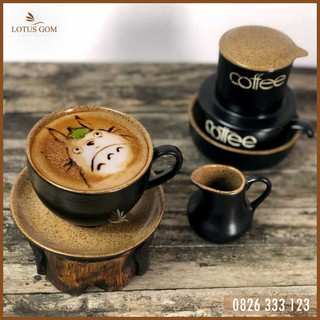 Bộ Tách Cà Phê Nóng Capuchino Đẹp Kèm Phin Cafe Giữ Nhiệt Độc Đáo