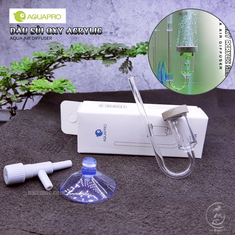 Cốc Sủi / Đầu Sủi Oxy AQUAPRO Air Diffuser | Đầu Sủi Oxy Siêu Mịn Cho Hồ Cá Thuỷ Sinh