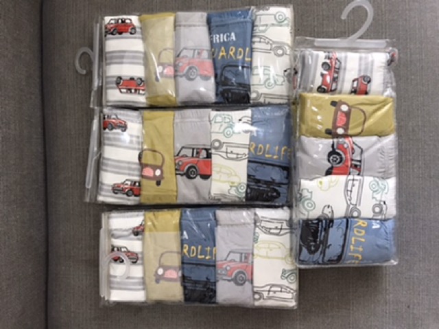 Set 5 quần chip bé Trai 10-50 kg