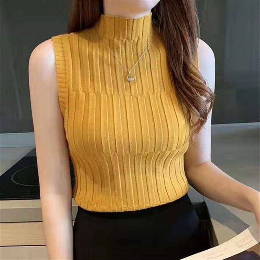 Áo Croptop Sát Nách Dệt Kim Vải Cotton Màu Trơn Thời Trang Mùa Hè Cho Nữ