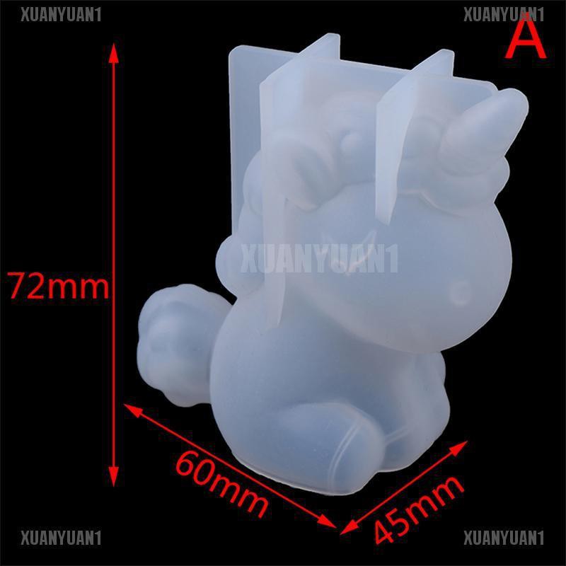 [XUANYUAN1] Khuôn Silicon Trong Suốt Hình Ngựa / Mèo Làm Nến DIY