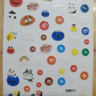 Sticker dán móng M&M vui nhộn