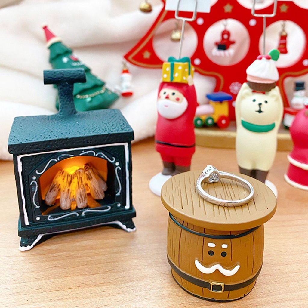 Mô Hình Lò Sưởi Mini Bằng Nhựa Resin Độc Đáo Dùng Trang Trí Tiểu Cảnh DIY