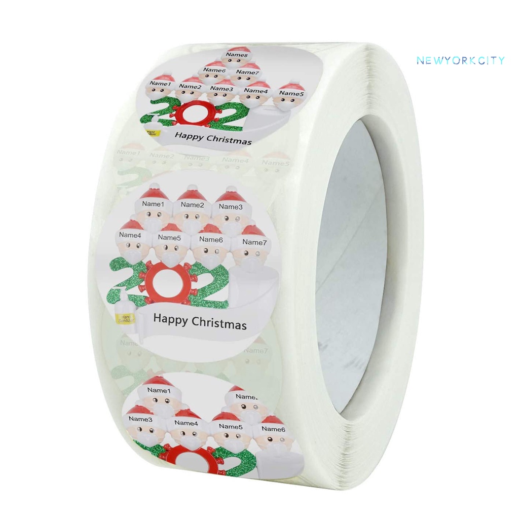 Nhãn Dán Tự Dính Họa Tiết Người Tuyết Giáng Sinh Kèm Vỏ Bọc Trang Trí Phong Bì